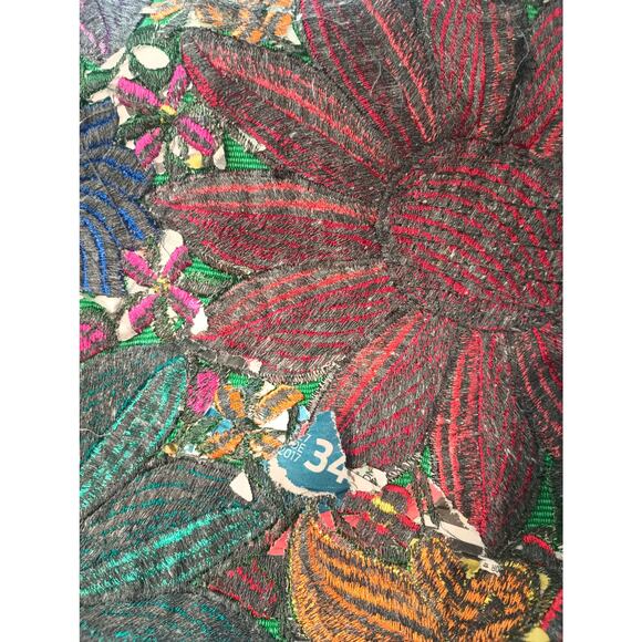 Mexican Handmade Traditional Woven Embroidered Bright Floral Table Runner 96X17 - Picture 8 of 10